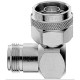 Telegartner J01024J1096 (100024150) N Elbow Connector (Male to Female), 50Ohm, UG-27/U - Coax angled plug/bus coupler 