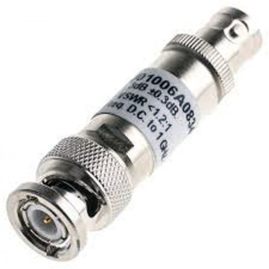 Telegartner J01006A0837 (100023625) 50 Ohm RF Attenuator Straight BNC Plug to BNC Socket 20dB Operating Frequency, 0 To 1GHz