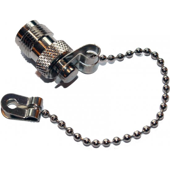 TNC FEMALE DUST CAP WITH CHAIN