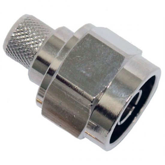 NPCR214HEX N Type Crimp Plug With Hexaganol Coupling Nut for RG214 