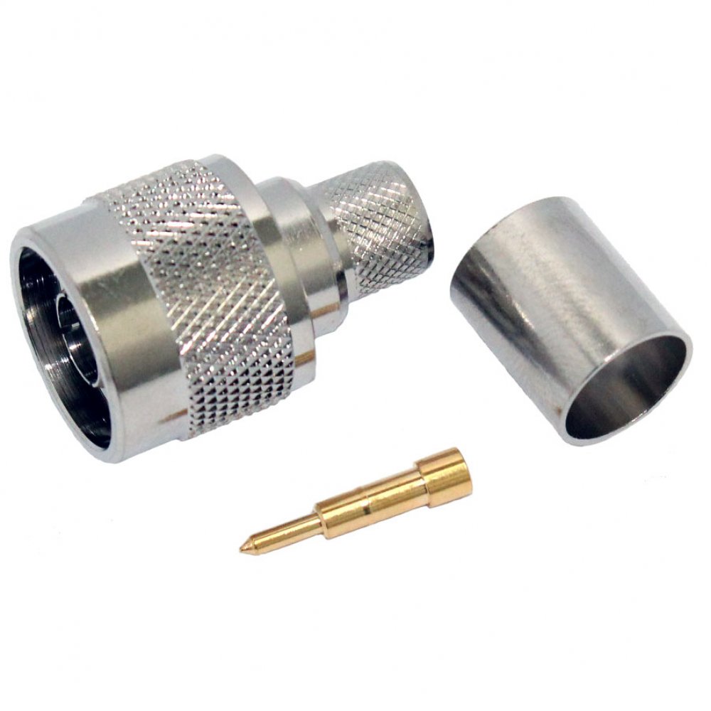 N Connector Crimp Plug RG214