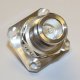 N Bulkhead Panel Jack Solder Spill 50 Ohm 4 HOLE FIXING SILVER PLATED