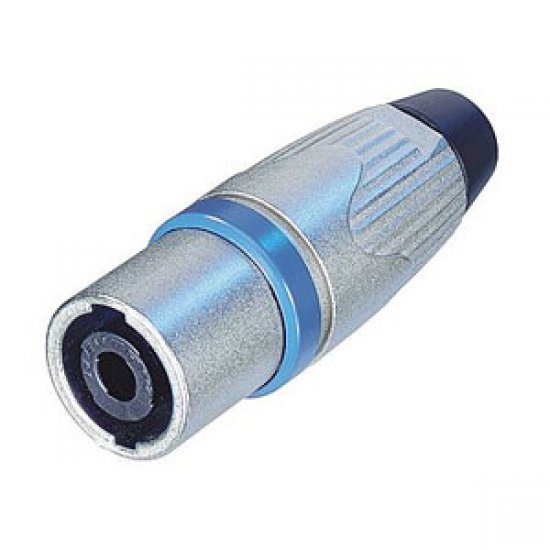 4 pole male cable connector, metal housing, chuck type strain relief