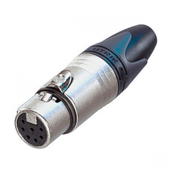 XLR Connector Neutrik 7 pole female  cable connector with Nickel housing and silver contacts. 