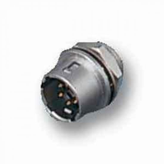 Hirose Circular Connector 5 Way Receptacle Solder Male Contacts  Hirose 